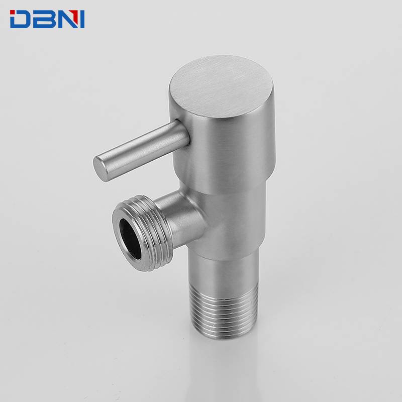 Bathroom Fittings Stainless Cold Water Angle Cock Stop Valve Silver Angle Valve